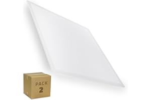 LEDKIA LIGHTING Pack de 2 Panel LED 60x60 cm 40W 4000lm 3000K Blanco Cálido Pack de 2