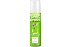 REVLON PROFESSIONAL EQUAVE KIDS Green Apple, Acondicionador en Spray, Desenredante Pelo Niños Sin Aclarado, Facilita el Peinado, Aporta Brillo y Suavidad - Fragancia Manzana Verde 200 ml