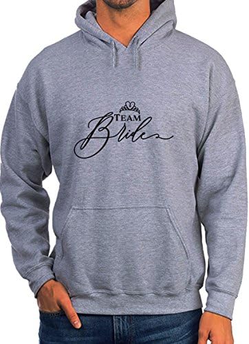 BlackMeow Team Bride Design Quote Grey Unisex Hoodie - XX-Large