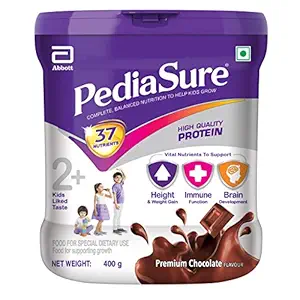 Pediasure Health & Nutrition Drink Powder For Kids Growth - 400g Jar (Chocolate)