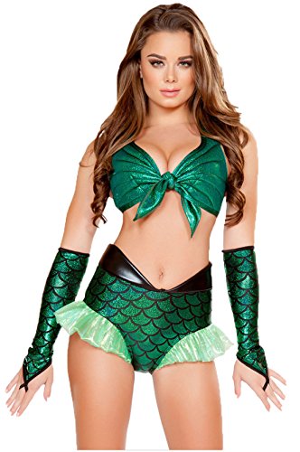 Preisvergleich Produktbild TYERY Drei Ausgestattete Meerjungfrau Prinzessin Bühnenkostüme,Grün,L
