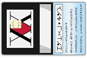 ACME LABS Hunter x Hunter Credit Card Skin, HxH, adesivi per carte di credito, adesivi per carte di credito, adesivo HxH, motivo: stelle HxH, blu, Small Chip, Moderno