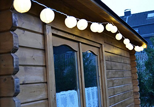 15 XXL LAMPION PARTYLICHTERKETTE 6,5m WARMWEIßE LEDs LICHTERKETTE LAMPIONS - 6