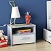 Produktbild Nachtkommode weiß / blau Nachttisch Nachtkonsole Nachtschrank Nachtkästchen Nako Jungen Kinderzimmer Jugendzimmer