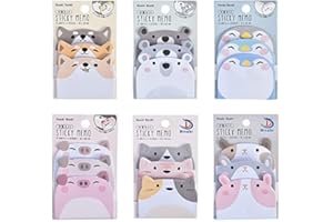 LA LLARETA 6 Blocchi 270 Fogli Note Adesive, Mini Note Adesive, Self Stick Removibile Blocchi Note Sticky, Blocchetti Memo Adesivi, Promemoria per L'ufficio Scolastico a Casa