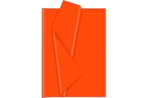 Bouiexye Orange Seidenpapier für Geschenktüten 60 Blatt Seidenpapier Bulk 51x37cm Weihnachten Seidenpapier zum Verpacken Verpackungspapier für Füller Blumen Geburtsta Hochzeit Dekor