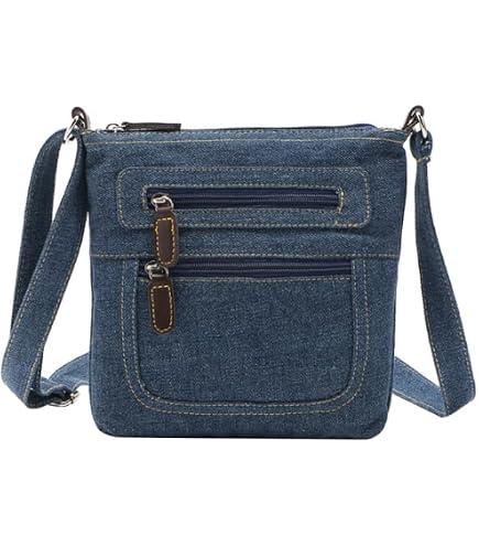 Denim Umhängetasche Für Frauen – Wasserdichte PU-Tasche Mit Großer Kapazität