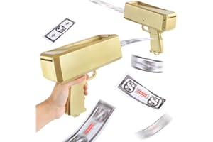 SGZIOO Money Gun Shooter with 100 Pcs Fake Money, Prop Money and Fake Guns, Handheld Cash Gun Paper Playing Dispenser Prop Guns, for Party, Pretend Play Toy Guns, Wedding, Party Games