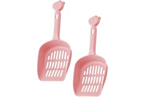 wiiAiloo 2 Pcs Pet Spreading Scoops Strong Plastic Cat Litter Scoops Cat Litter Shovels for Clean Pet Cat and Dog Feces (Random Color)