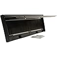 Stormguard 06SR0310000W internal metal mailbox brush case with cover black, 293 x 77 mm