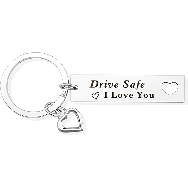 Drive Safe Keychain - Personalized 26 Letter Keychain, Gift For Driver, Boyfriend, Husband