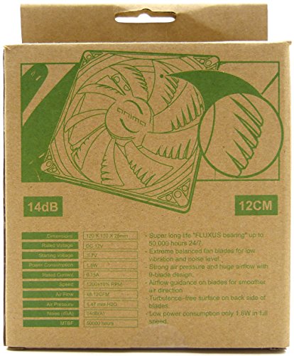 Tacens Anima AF12 - Ventilador para ordenador  12cm 12v  14dB  9 aspas  1200 RPM  tecnolog  a FLUXUS  ecol  gico  anti-vibraciones  hasta 50 000h  color negro