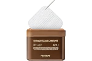 MEDIHEAL Retinol Collagen Lifting Pad - wegańskie hipoalergiczne podkładki do twarzy z retinolem, kolagenem, podkładki podnoszące dla wzmocnienia jędrności skóry, 100 podkładek