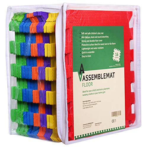 16 piezas Soft Eva Foam Niños Play Mats Enclavamiento Baby Kids Gym Floor Playing Mat Set de azulejos