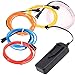 Produktbild Possbay EL Draht Licht Innen LED Tube Seil Auto Neon Line DIY Lampe 5 Farben mit Power Pack für Party Dancing House Dekoration Weihnachten Bäume