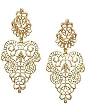 Happiness Boutique Damen Statement Ohrringe Gold | große XXL Ohrringe Modeschmuck nickelfrei