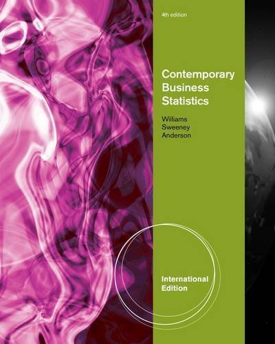 Contemporary Business Statistics by David Anderson (2011-05-23)