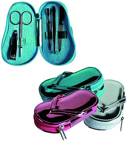 Pink Flip Flop Manicure Set - Women Women Lady Girls Teenagers Teenage Girl For Her Top Selling Health &amp; Beauty Pamper Essential Face Facial Care Travel Handbag Holiday Bag / Make Up Bag Accessory - Xmas Christmas Birthday Wedding Anniversary Present Gift Idea - One Supplied