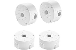 HAMON Confezione da 4 scatole di giunzione per fotocamera, cavo nascosto, in plastica, per fotocamera a cupola, impermeabile, per telecamere di sorveglianza in interni ed esterni, adatte per pareti e