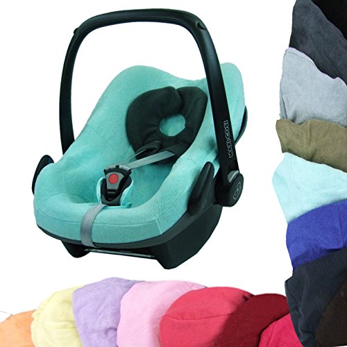 BambiniWelt Sommerbezug Schonbezug Bezug aus Frottee für MAXI-COSI PEBBLE Babyschale in 19 FARBEN *NEU*