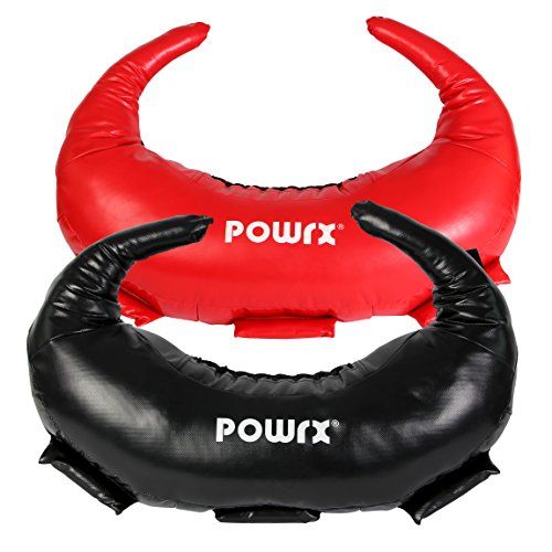 Bulgarian Bag Kunstleder (schwarz oder rot) 5 kg, 8 kg, 12 kg, 17 kg, 22 kg POWRX Functional Fitness Sandsack