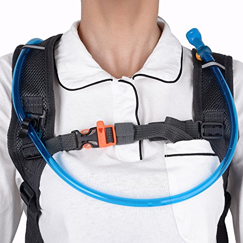 Hydration Rucksack Trinkrucksack(12L) mit Trinkblase(2L) Pack,Trinksystem Backpack Ideal für MTB Fahrrad Radfahren, Wandern, Laufen, Camping , für Reisen Klettern Outdoor Sports - 5