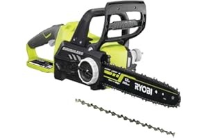 RYOBI 18 V ONE+ Brushless Akku-Kettensäge OCS1830, Schwertlänge 30 cm, bürstenloser Motor, werkzeugloses Kettenspannen, ohne Akku und Ladegerät