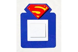 London Golden Swan 3D Superman Icon Light Switch Sticker, Premium Quality Felt Material, Must Have For Superman Fans! Kids Children Boys Girls Bedroom Nursery Decor!
