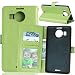 Produktbild Nancen Nokia Microsoft Lumia 950 XL Lederhülle Neu Style Acht Farbe Weich PU Flip Case Ledertasche/Schutz Etui, Einfach Vintage Kollektion Karten Slot Foto Wallet Hülle Handy Tasche Zubehör