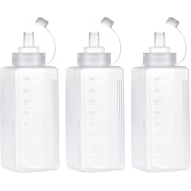 12 Bottiglie Dosatore 500ml In Plastica - Senza BPA Per Ketchup, Mayo E Olio - 3 Colori