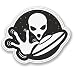 Produktbild 2 x 20cm/200mm UFO Alien Vinyl SELBSTKLEBENDE STICKER Aufkleber Laptop reisen Gepäckwagen iPad Zeichen Spaß #4188