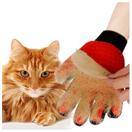 Jeerui Guantes de pelo profesional piel cuidado Cepillo Glove Masaje Cuidado dedos guantes para perro gato Pet Mascota