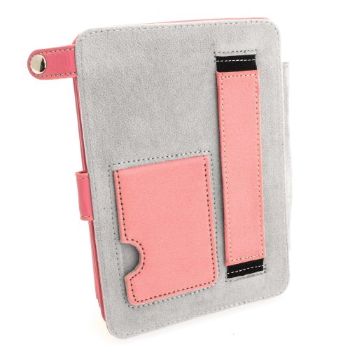 igadgitz PU Bi-View Leder Etui Hülle mit Sleep/Wake Funktion/Integrierte Handschlaufe für Amazon Kindle Paperwhite 2015/2014/2013/2012 rosa - 6