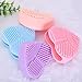 New Make Up Brushes Cleaner Heart-Shape Cleaning Makeup Washing Brush silicone Clean Scrubber Board Cosmetic Foundation Brush Cleaner Tools Purple