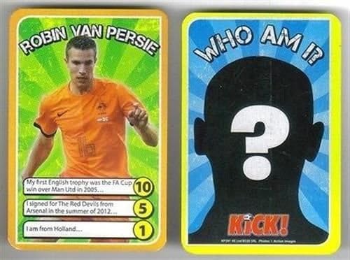 KICK magazine WHO AM I football playing card Manchester Utd ROBIN VAN PERSIE