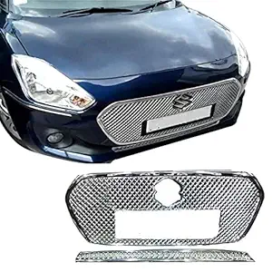 CAR SAAZ Bentley Style Front Chrome Grill Compatible with Swift Type 4 (2018-2020)