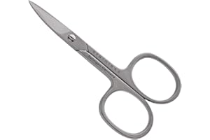 OTTO HERDER MANICURE OTTO HERDER - Forbici per unghie a lama curva, 9 cm, extra affilate, microdentatura unilaterale, in acciaio inox, per unghie delle mani e dei piedi