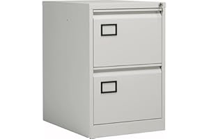 Office Hippo Bisley 2-Drawer Filing Cabinet - Goose Grey
