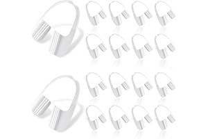 SUNXBUK 16 StüCk Zahnschiene Knirschen,Aufbissschiene für Nacht, Zahnschutz,Knirscherschiene,Anpassbarer Schutz vor ZäHneknirschen,Atmungsaktives Hygienisch Material,Schützen Sie die Mundgesundheit