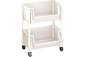 XUQEAYWD Carro Rodante Organizador 2 Capas, 29.5x19.5x40cm Organizador De Carrito, Carrito De Almacenamiento con Ruedas, Carritos De Almacenamiento Baño, Estante De Almacenamientos Cocina con Ruedas