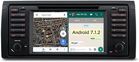 IAUCH 7'' Android 7.1 Car DVD Player sat nav GPS for BMW 5 series E39 X 5 E53 DAB+