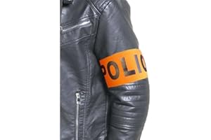 Vegaoo Brassard Police réglable Adulte - Orange - Taille Unique