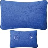 Arsvita Badewannen-Kissen mit Saugnäpfen, Weicher Bezug in Vielen Farben und Größen, Komfort Badekissen (Größe: 18 x 28cm - Basic Ausführung in der Farbe: Dunkelblau)
