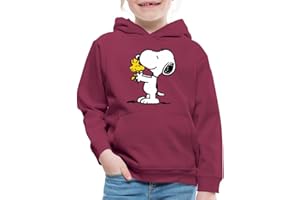 Spreadshirt Peanuts Snoopy Et Woodstock Amitié Pull À Capuche Premium Enfant