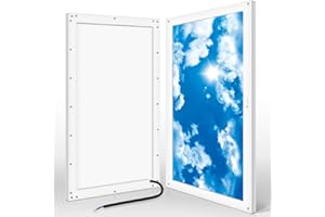 Awenia Plafonnier Dimmable LED Panneau led 24W, lampe plafond 2400lm Naturel/Blanc Froid(4000K-6500K), 11.81*23.62 in, Equivalence incandescence 150W, Lampe de Panneau pour Chambre Salon Salle de Bain