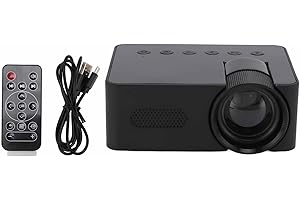 BANAPOY Mini Projektor, Przenośny Projektor Wideo HD 1080P z ochroną Oczu i Głośnikiem 4 Ω 2 W, WiFi Bluetooth, Projektor Kina Domowego do Sufitu, Gry, Filmy, Zewnątrz, W Pomieszczeniach