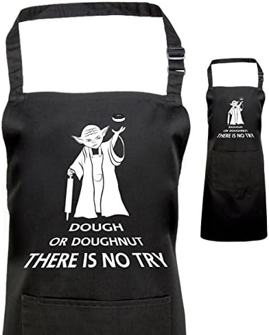 Dough or Dougnut There is No Try Chef Kitchen Professional Apron for Men Women Gifts Catering Barista Butchers Long Apron for Home Kitchen, Restaurant