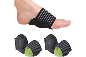 IBXWMNG 2 pary podpór łukowych z wyściółką kompresyjną - idealne do powięzi podeszwowych, zgięcia łuku, ostrogi pięty - elastyczna opaska unisex