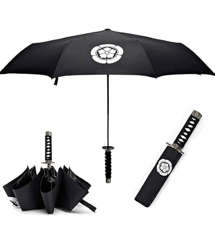 Parapluie Katana Style Samouraï Japonais – Imperméable Polyester – Résistant Au Vent – Idéal Cosplay Et Pluie - 10