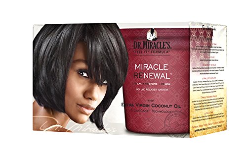 Dr.Miracle's Miracle Renewal No lye Relaxer System(For Relax, Restore And Renew) With Extra Virgin Coconut Oil *Regular*